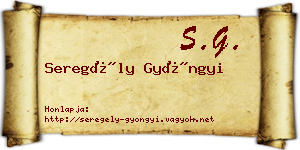 Seregély Gyöngyi névjegykártya